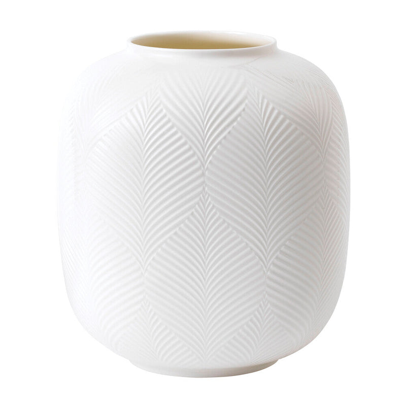 White Folia Rounded Vase-img8