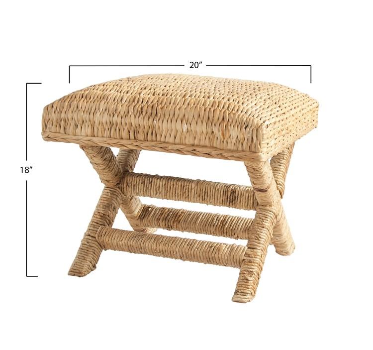 water hyacinth wood stool 3-img90