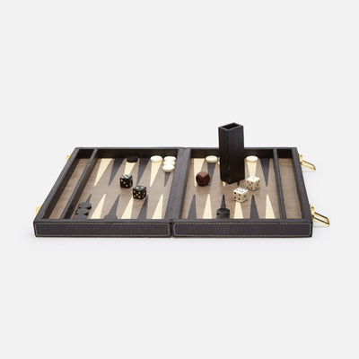 Grantham Backgammon Game Set, Cowhide/Leather-img27