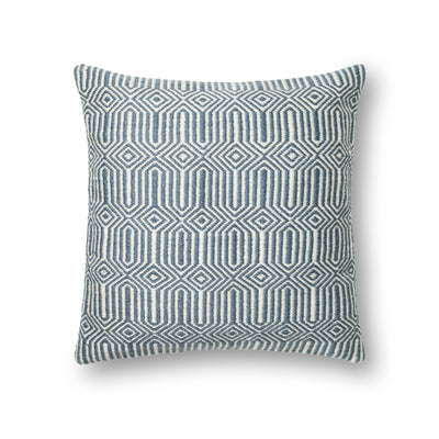 Blue & Ivory Indoor/Outdoor Pillow by Loloi grid__img-ratio-52