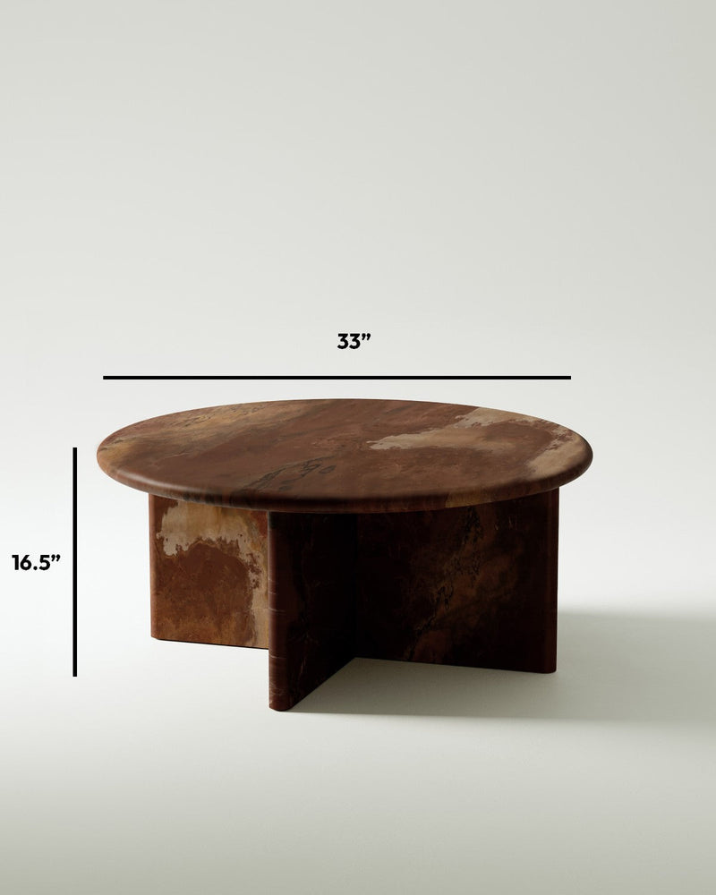 Pernella Round Coffee Table in Solid Stone-img7