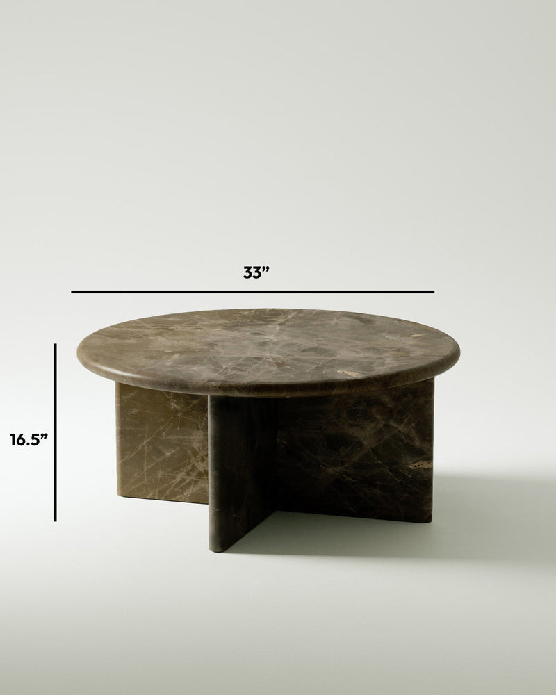 Pernella Round Coffee Table in Solid Stone-img64