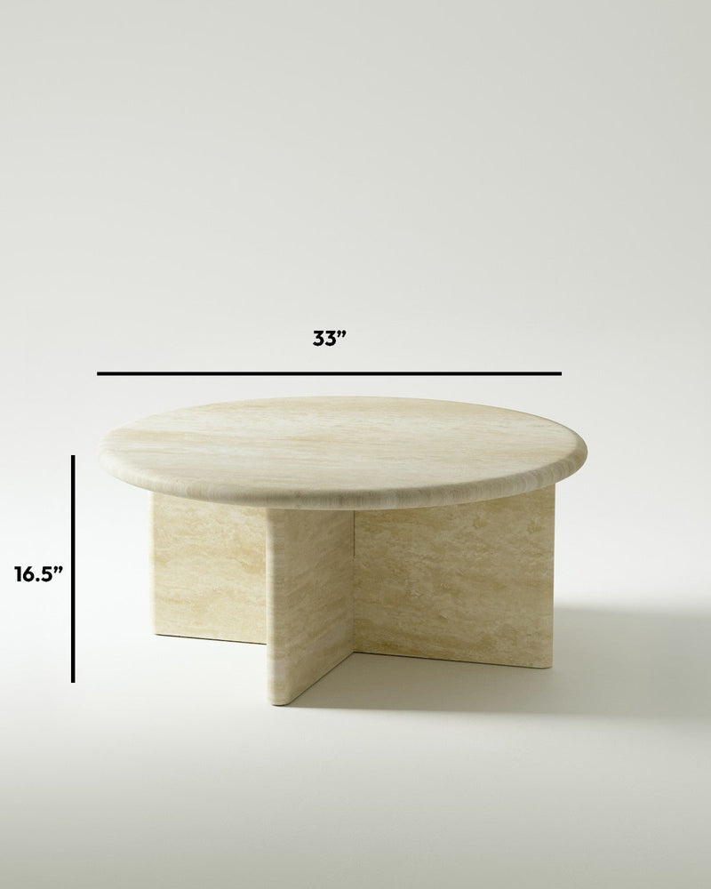 Pernella Round Coffee Table in Solid Stone-img7