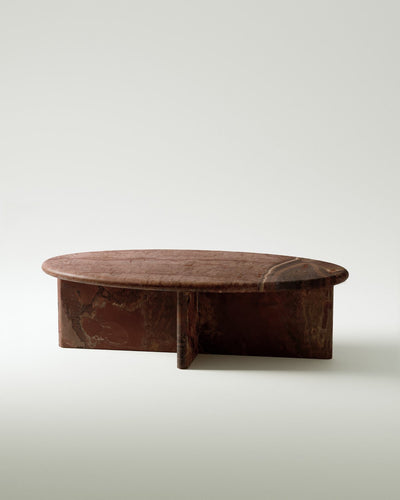 Pernella Petite Oval Coffee Table in Solid Stone-img59
