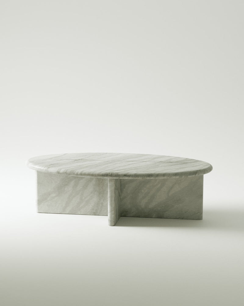Pernella Petite Oval Coffee Table in Solid Stone-img91