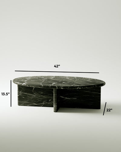 Pernella Petite Oval Coffee Table in Solid Stone-img66