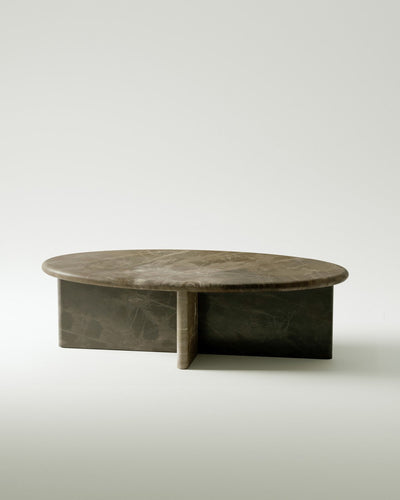 Pernella Petite Oval Coffee Table in Solid Stone-img44
