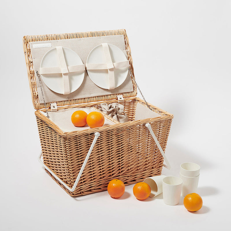 Large Picnic Cooler Basket Natural-img74