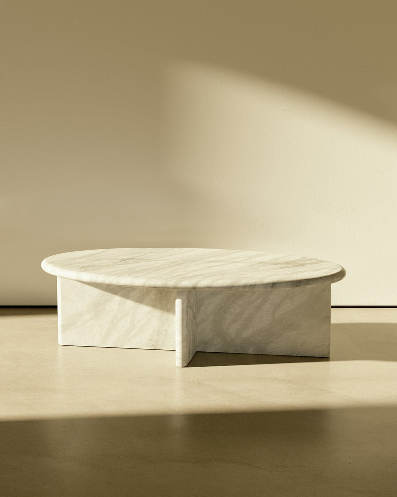 Pernella Petite Oval Coffee Table in Solid Stone-img61