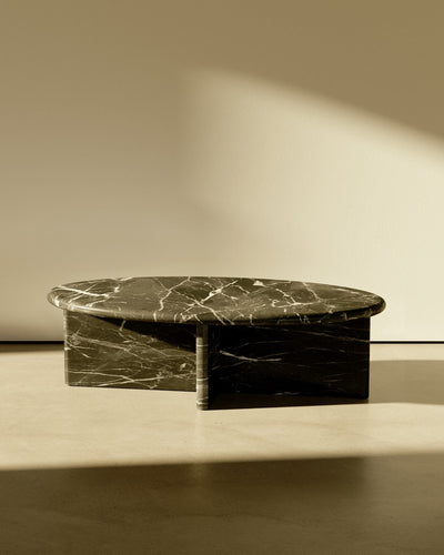Pernella Petite Oval Coffee Table in Solid Stone-img12