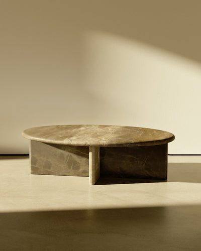 Pernella Petite Oval Coffee Table in Solid Stone-img9