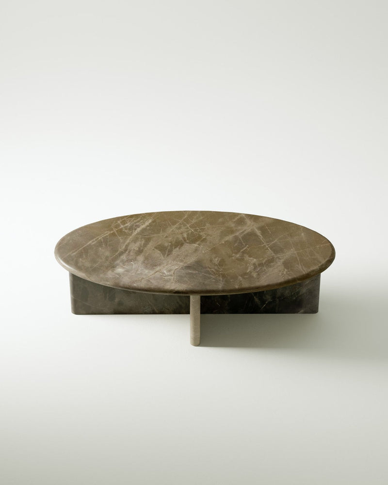 Pernella Petite Oval Coffee Table in Solid Stone-img9