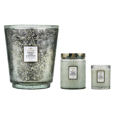 Hearth 5 Wick Glass Candle in French Cade Lavender design by Voluspa-img94