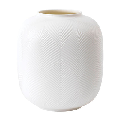 White Folia Rounded Vase-img43