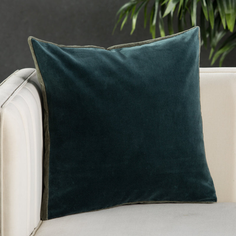 bryn solid teal gray pillow by jaipur 4-img4