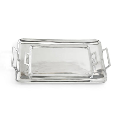crillion s 2 high polished silver trays with handles 2-img99