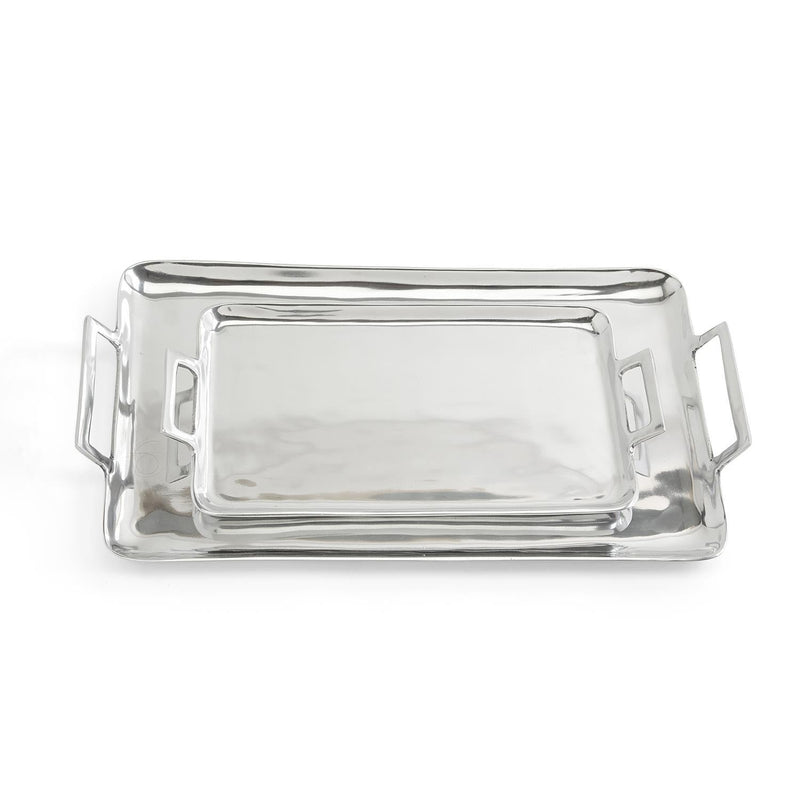 crillion s 2 high polished silver trays with handles 2-img82