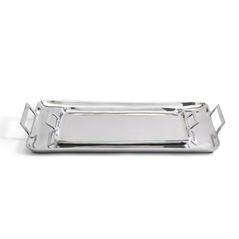 crillion s 2 high polished silver trays with handles 3-img44