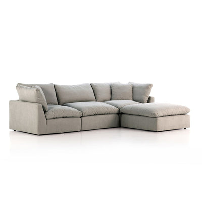 Stevie 3-Piece Sectional Sofa w/ Ottoman in Various Colors Flatshot Image 1-img3