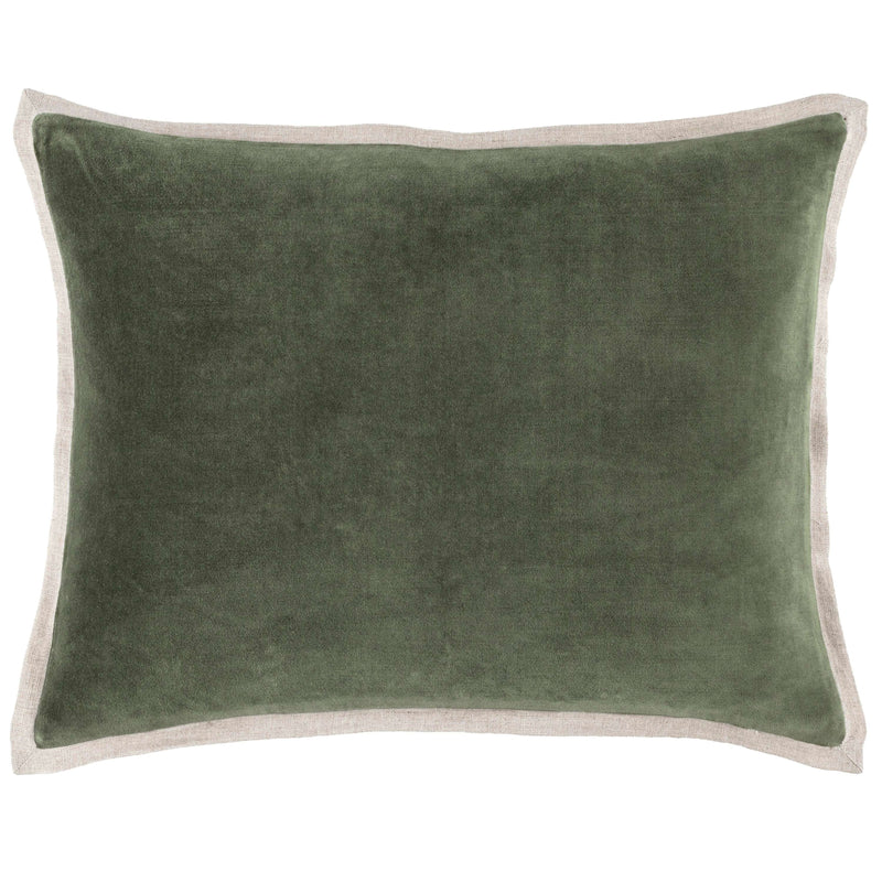 gehry velvet linen sage decorative pillow by pine cone hill pc3840 pil16 5-img41