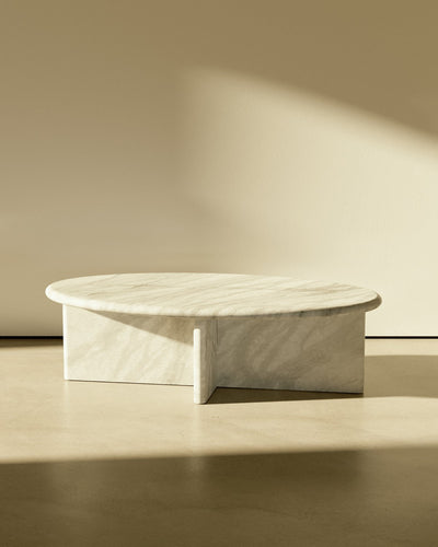 Pernella Oval Coffee Table in Solid Stone-img81