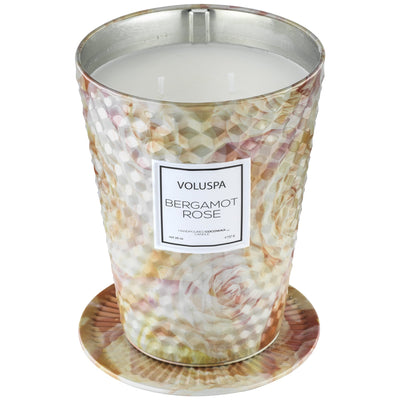 2 Wick Tin Table Candle in Bergamot Rose design by Voluspa-img88